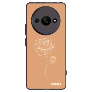 Picasee silikonski črni ovitek za Xiaomi Redmi A3 - Peonies