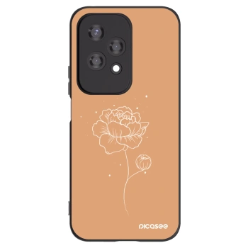 Picasee silikonski črni ovitek za Honor 200 Lite - Peonies