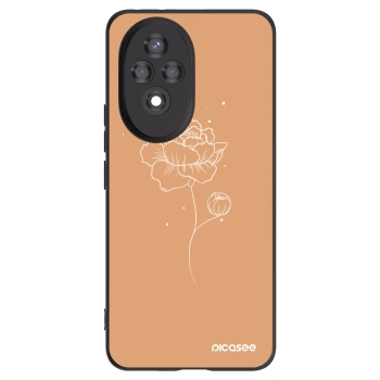 Picasee silikonski črni ovitek za Honor 200 Pro 5G - Peonies