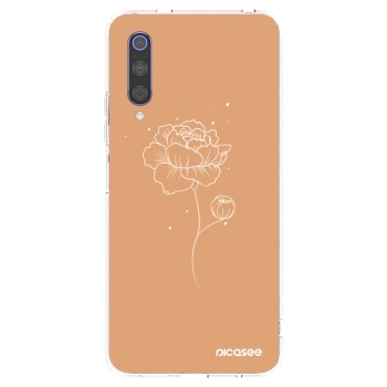 Picasee silikonski prozorni ovitek za Xiaomi Mi 9 - Peonies