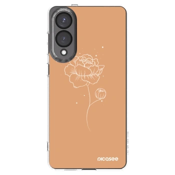Picasee silikonski prozorni ovitek za Samsung Galaxy S25 Edge 5G - Peonies