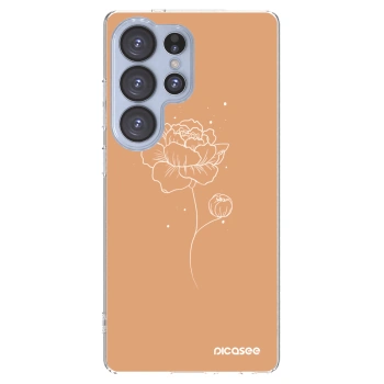 Picasee silikonski prozorni ovitek za Samsung Galaxy S25 Ultra 5G - Peonies