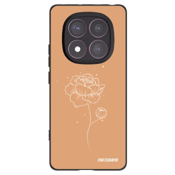 Picasee silikonski črni ovitek za Xiaomi Redmi Note 14 Pro 4G - Peonies