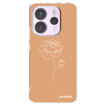 Picasee silikonski prozorni ovitek za Xiaomi Redmi Note 14 4G - Peonies