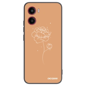 Picasee silikonski črni ovitek za Motorola Moto G05 - Peonies