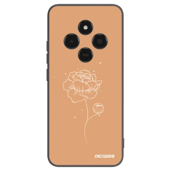 Picasee silikonski črni ovitek za Xiaomi Poco C75 - Peonies