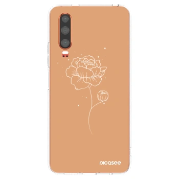 Picasee silikonski prozorni ovitek za Huawei P30 - Peonies