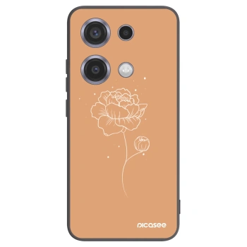 Picasee silikonski črni ovitek za Xiaomi Redmi Note 14S - Peonies