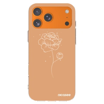 Picasee silikonski prozorni ovitek za Apple iPhone 17 Pro Max - Peonies