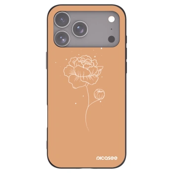 Picasee silikonski črni ovitek za Apple iPhone 17 Pro Max - Peonies