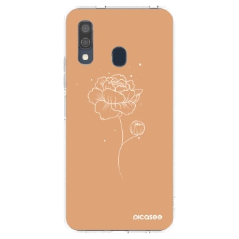 Picasee silikonski prozorni ovitek za Samsung Galaxy A40 A405F - Peonies