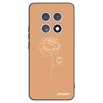 Picasee silikonski črni ovitek za Xiaomi Redmi Note 15 - Peonies