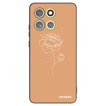 Picasee silikonski črni ovitek za Motorola Moto G86 Power 5G - Peonies