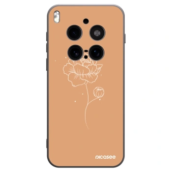 Picasee silikonski črni ovitek za Vivo X300 Pro - Peonies