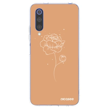 Picasee silikonski prozorni ovitek za Xiaomi Mi 9 SE - Peonies