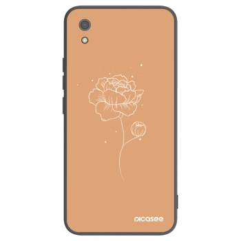 Picasee silikonski črni ovitek za Xiaomi Redmi 7A - Peonies