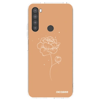 Picasee silikonski prozorni ovitek za Xiaomi Redmi Note 8 - Peonies