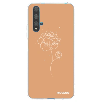 Picasee silikonski prozorni ovitek za Huawei Nova 5T - Peonies