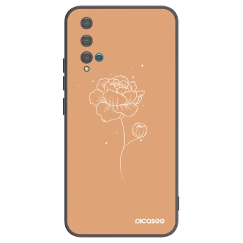 Picasee silikonski črni ovitek za Huawei Nova 5T - Peonies