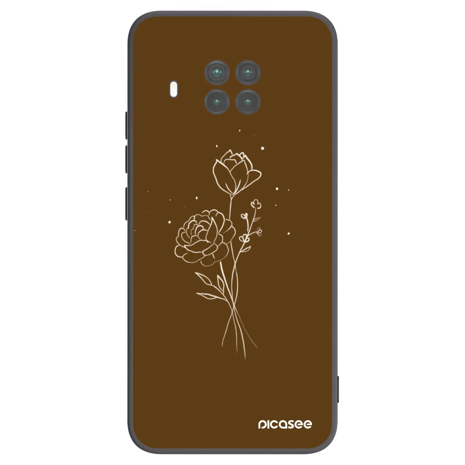 Picasee silikonski črni ovitek za Xiaomi Mi 10T Lite - Brown flowers