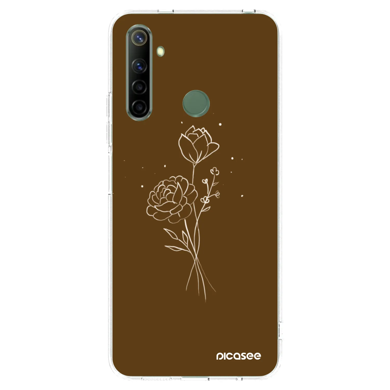 Picasee silikonski prozorni ovitek za Realme 6i - Brown flowers