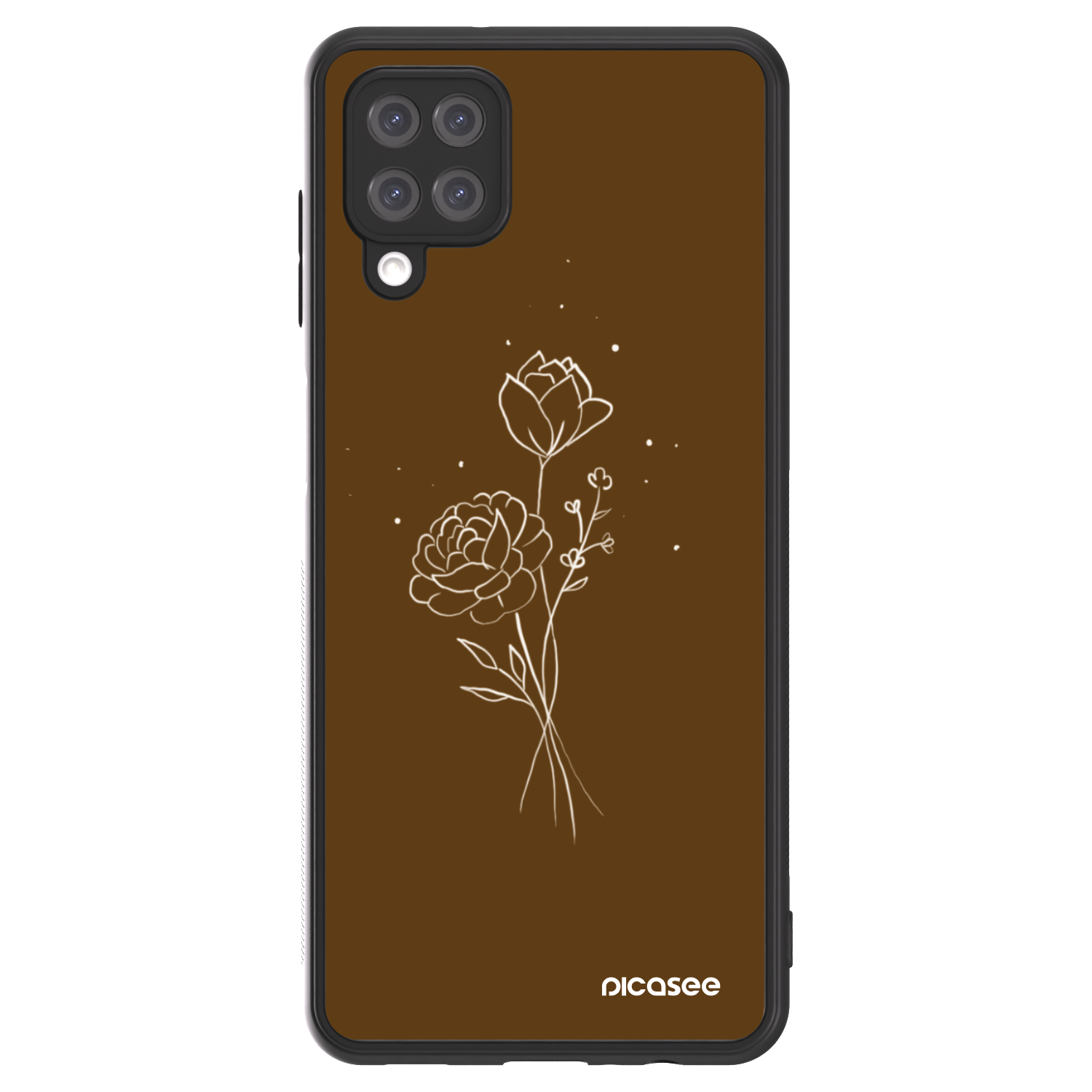 Picasee ULTIMATE CASE za Samsung Galaxy A12 A125F - Brown flowers