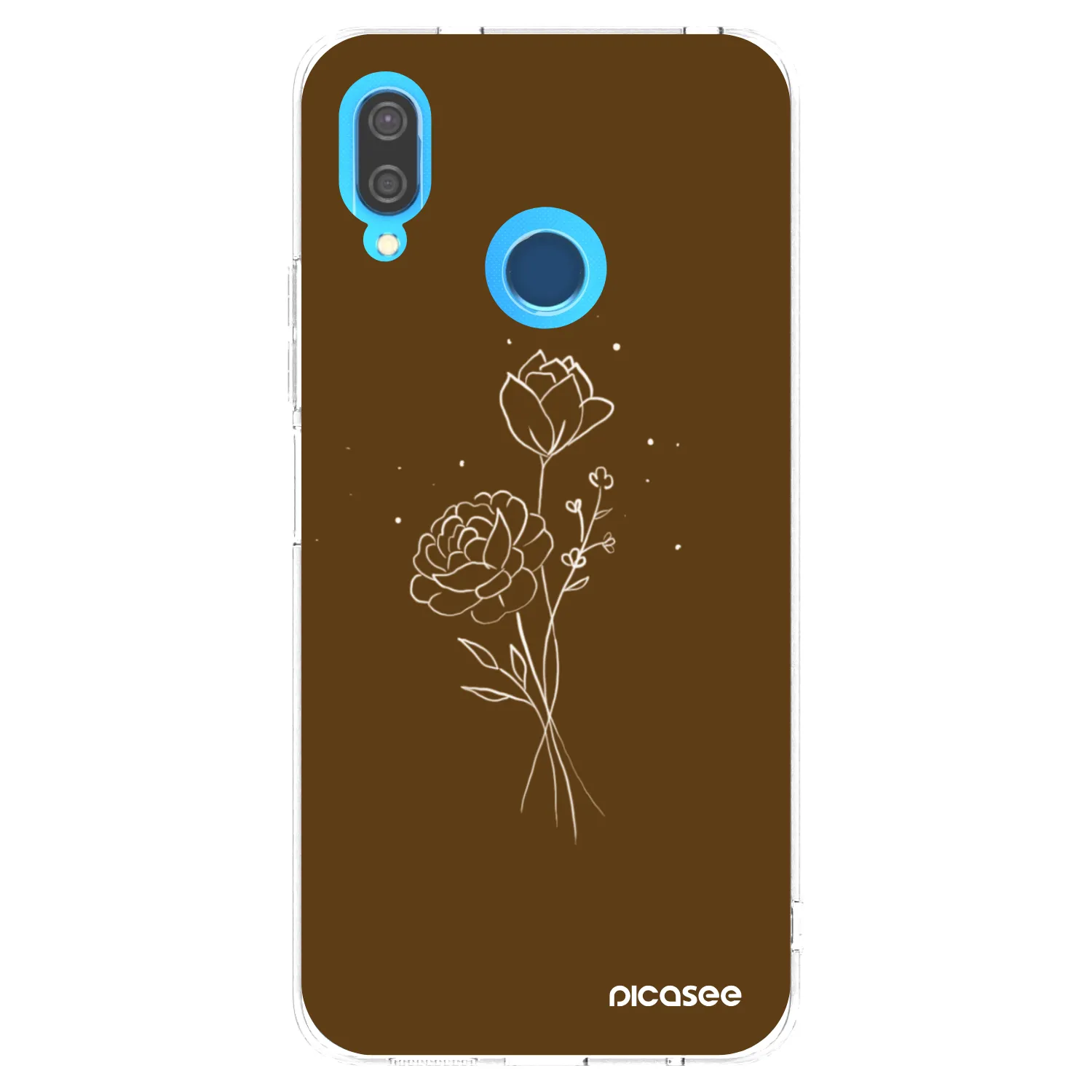 Picasee silikonski prozorni ovitek za Huawei P20 Lite - Brown flowers