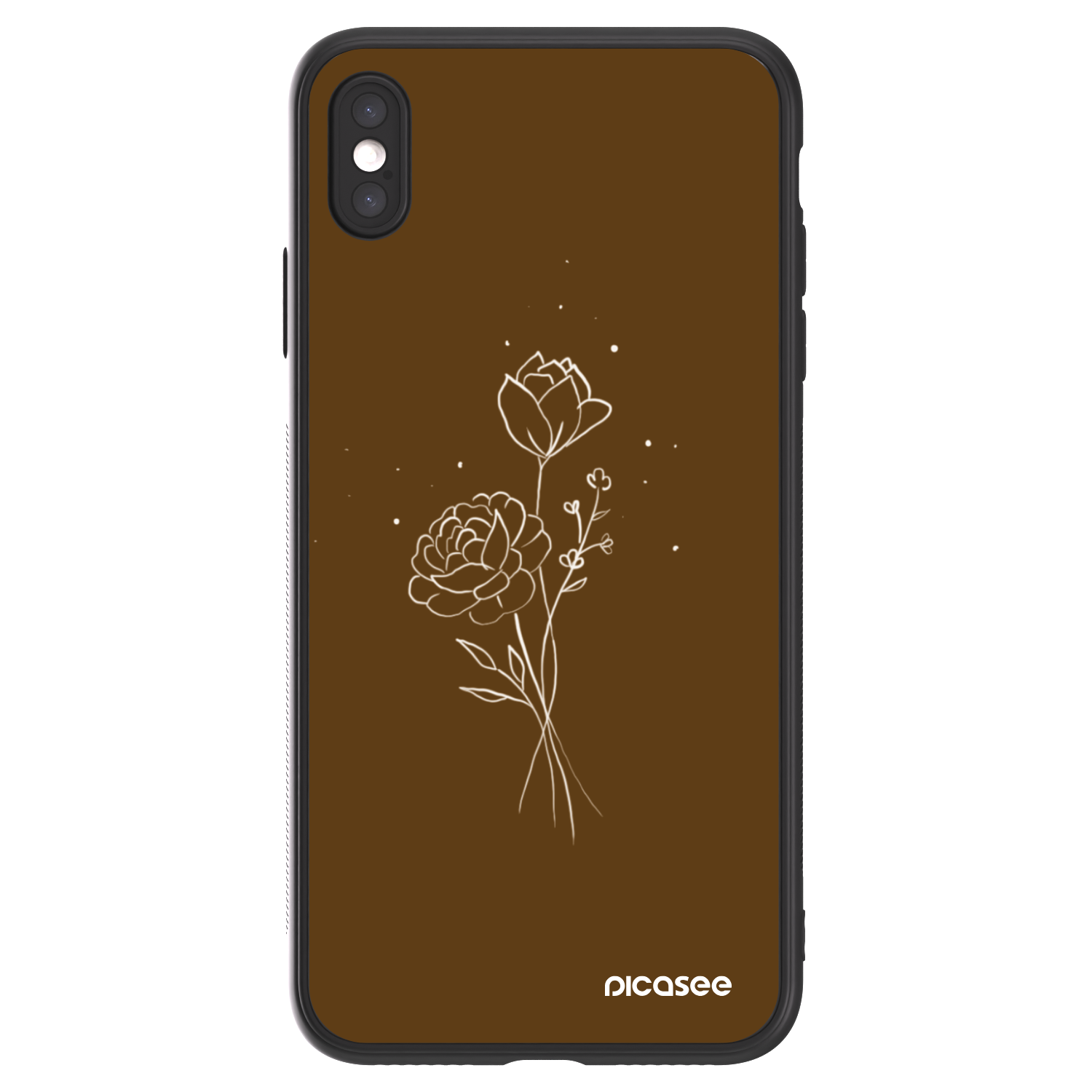 Picasee ULTIMATE CASE za Apple iPhone XS Max - Brown flowers