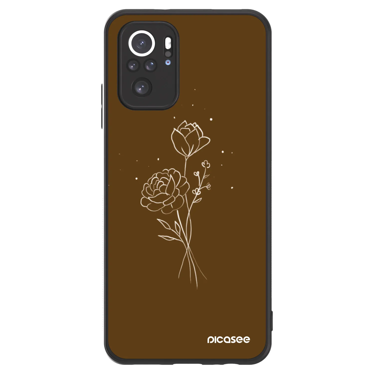 Picasee ULTIMATE CASE za Xiaomi Redmi Note 10 - Brown flowers