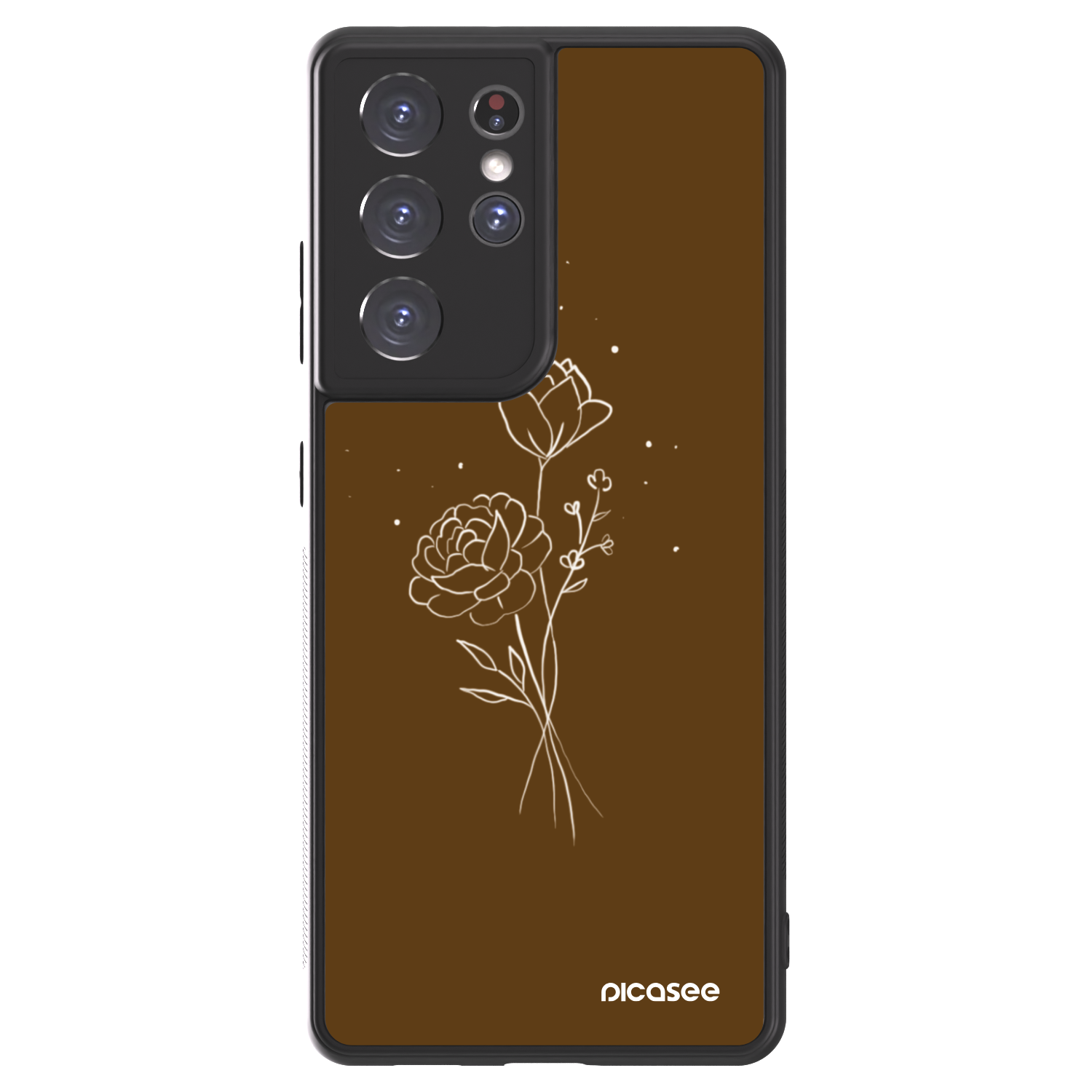 Picasee ULTIMATE CASE za Samsung Galaxy S21 Ultra 5G G998B - Brown flowers