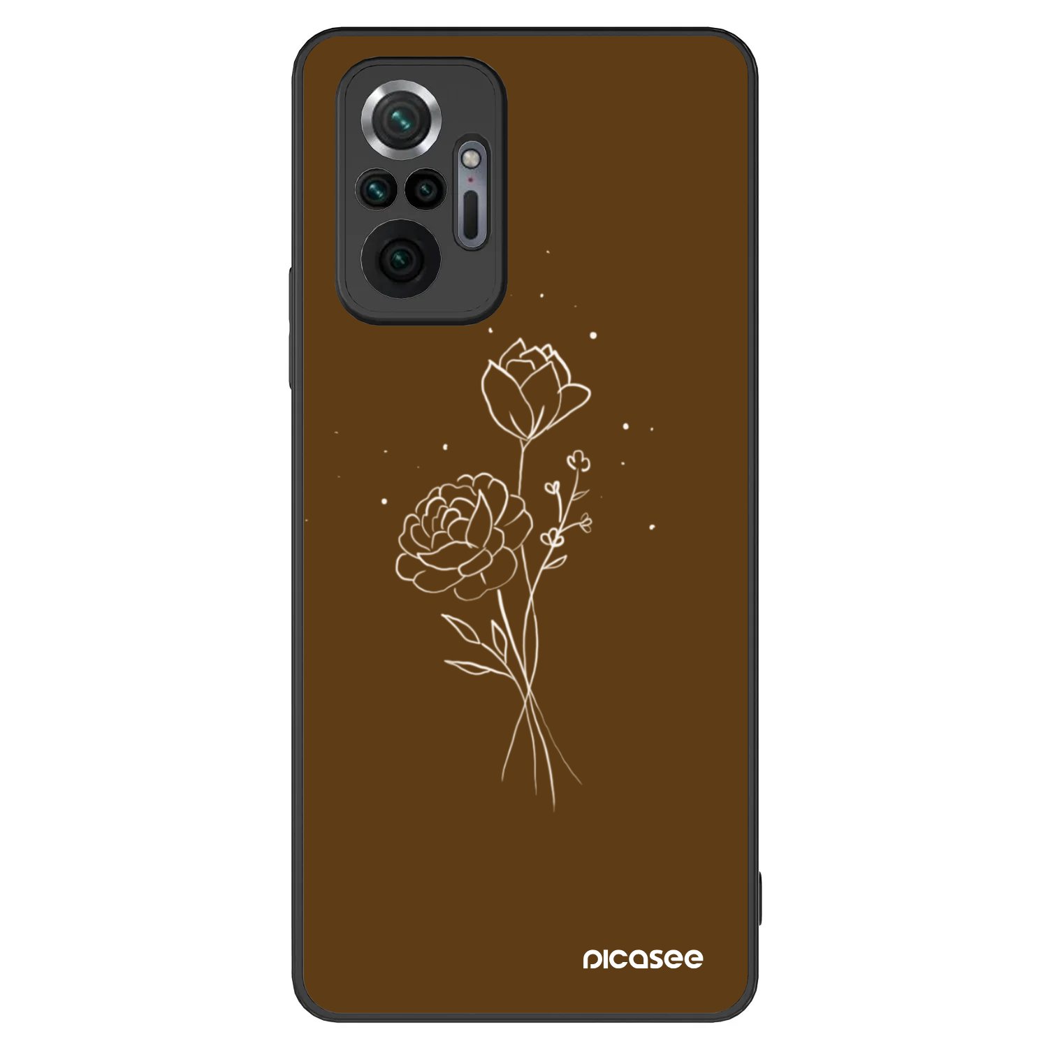 Picasee ULTIMATE CASE za Xiaomi Redmi Note 10 Pro - Brown flowers