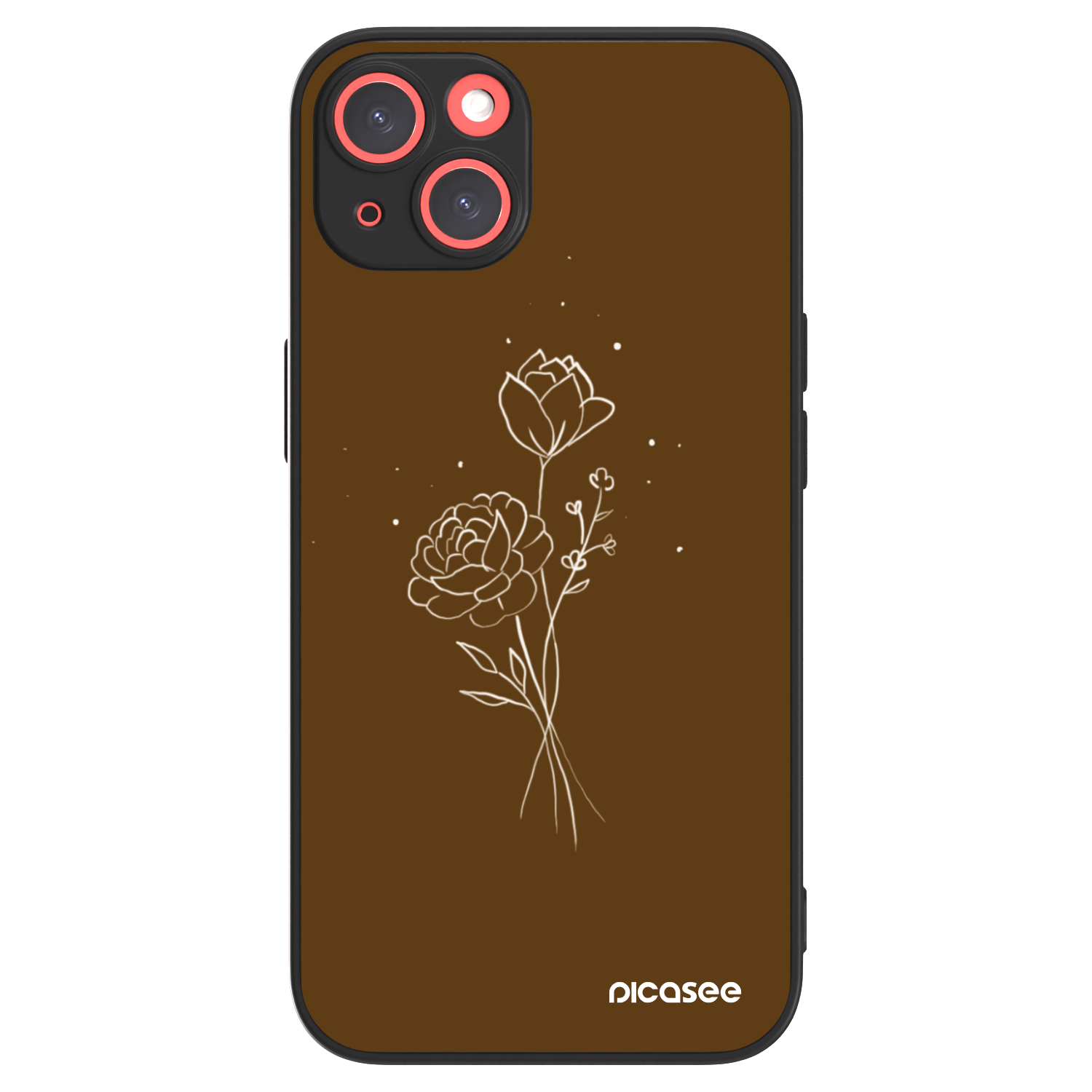 Picasee ULTIMATE CASE za Apple iPhone 13 - Brown flowers