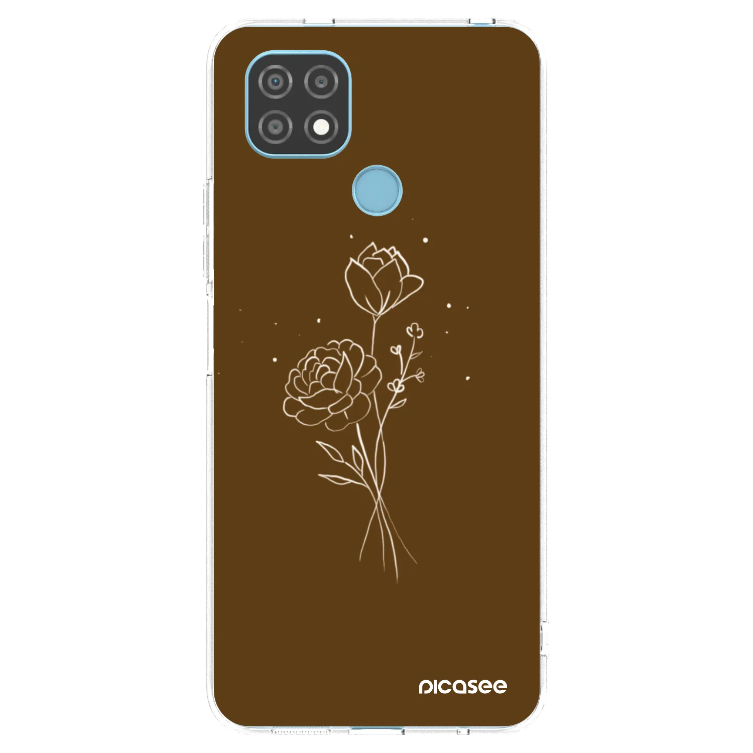 Picasee silikonski prozorni ovitek za Realme C21 - Brown flowers