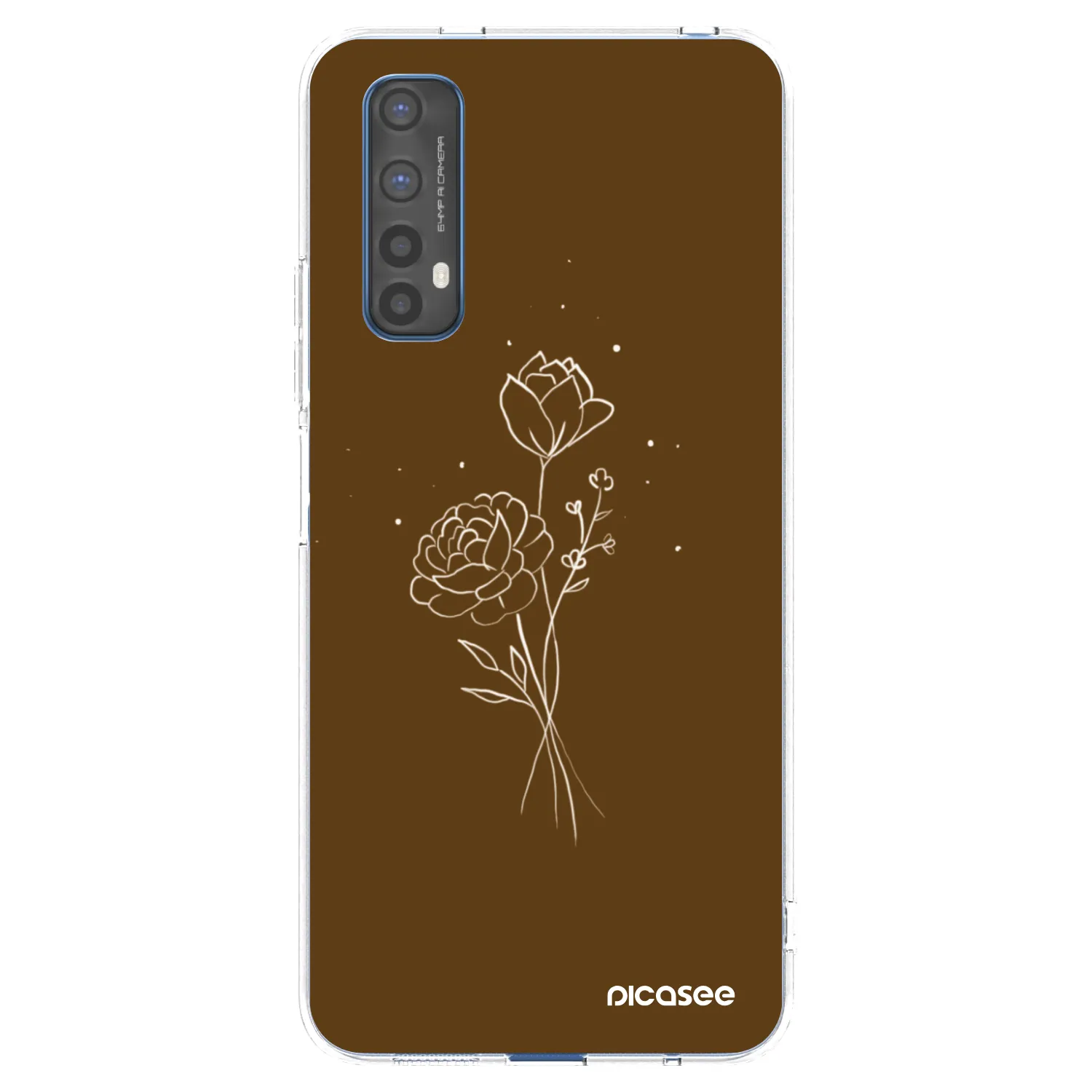 Picasee silikonski prozorni ovitek za Realme 7 - Brown flowers