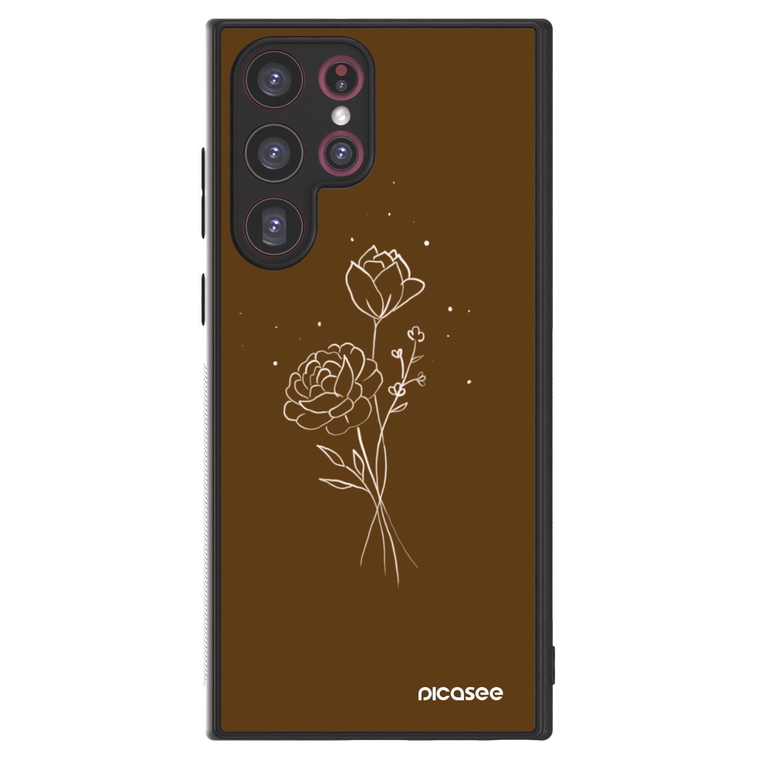 Picasee ULTIMATE CASE za Samsung Galaxy S22 Ultra 5G - Brown flowers
