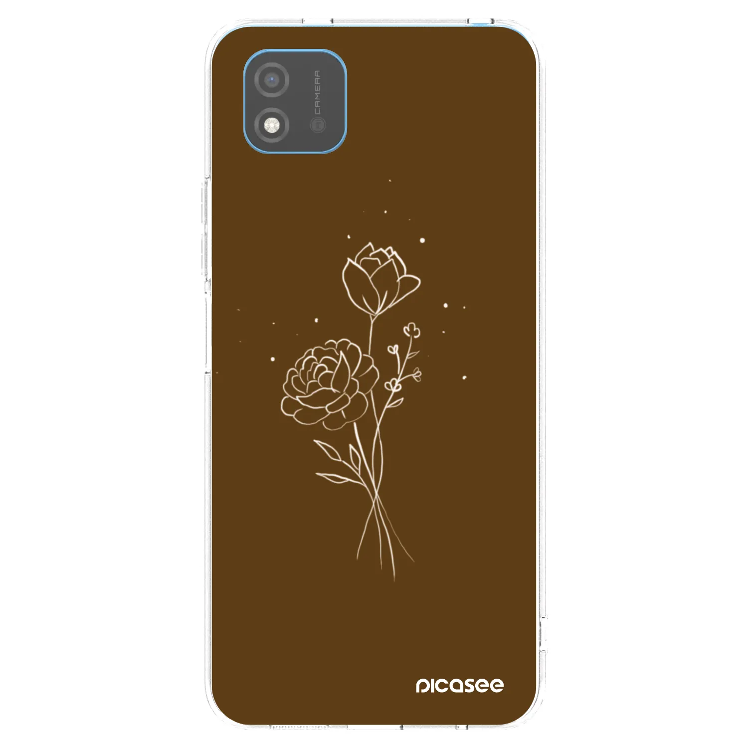 Picasee silikonski prozorni ovitek za Realme C11 (2021) - Brown flowers