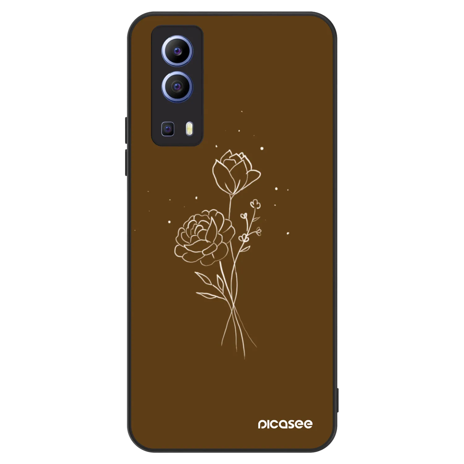 Picasee ULTIMATE CASE za Vivo Y52 5G - Brown flowers