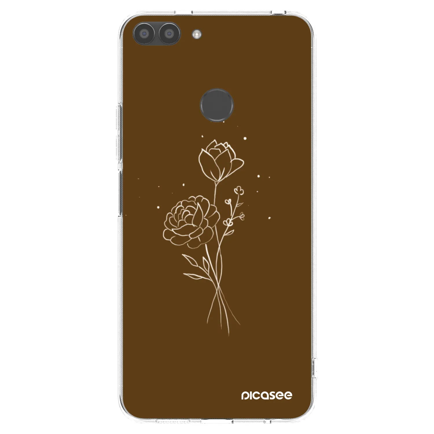 Picasee silikonski prozorni ovitek za Huawei P Smart - Brown flowers