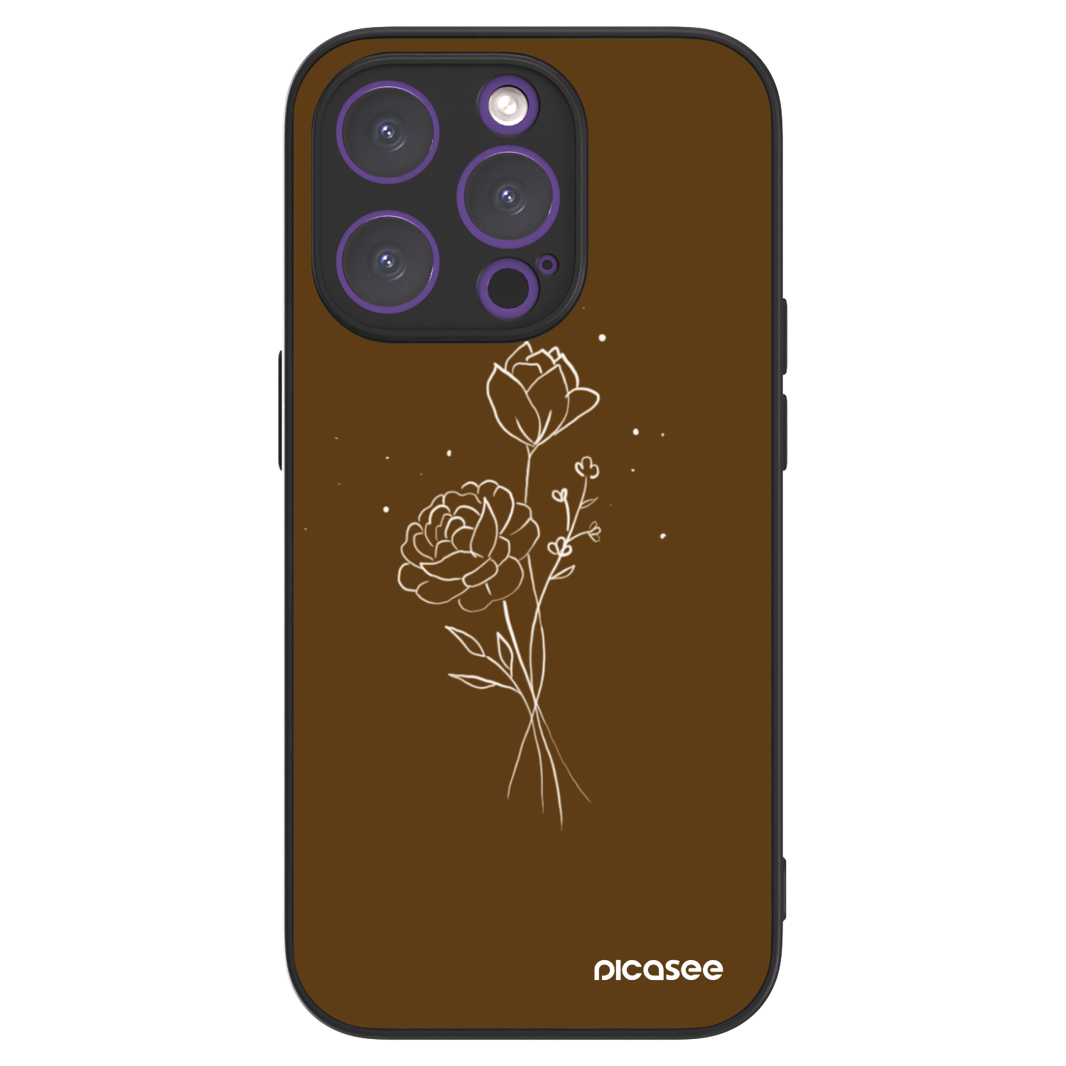 Picasee ULTIMATE CASE za Apple iPhone 14 Pro - Brown flowers