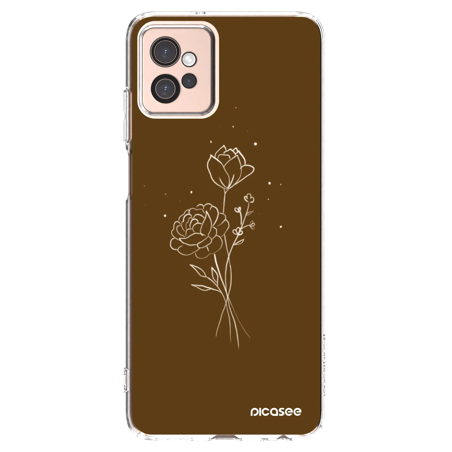 Picasee silikonski prozorni ovitek za Motorola Moto G32 - Brown flowers