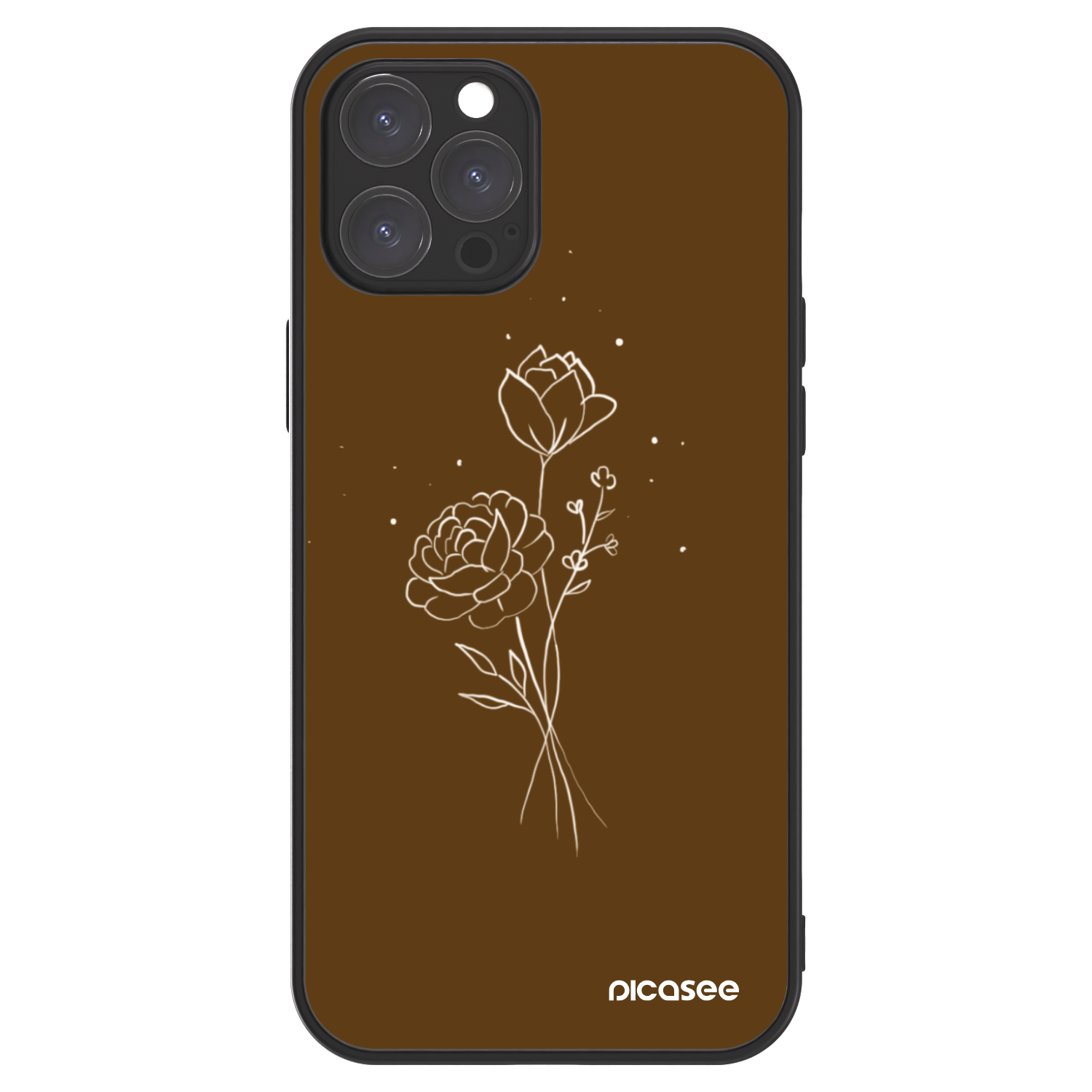 Picasee ULTIMATE CASE MagSafe za Apple iPhone 12 Pro Max - Brown flowers