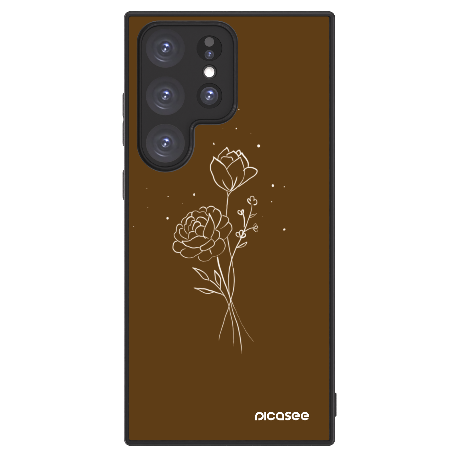 Picasee ULTIMATE CASE za Samsung Galaxy S23 Ultra 5G - Brown flowers