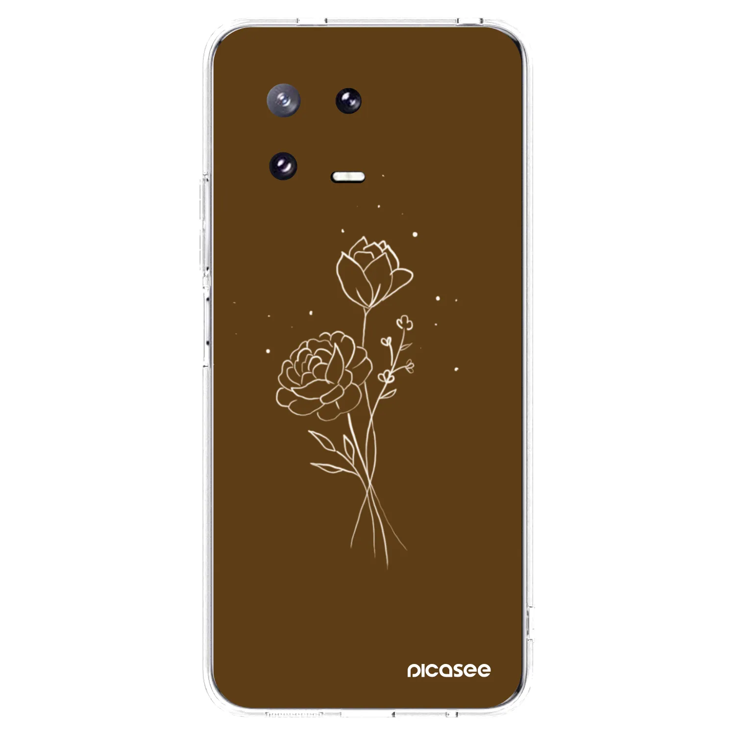 Picasee silikonski prozorni ovitek za Xiaomi 13 Pro - Brown flowers