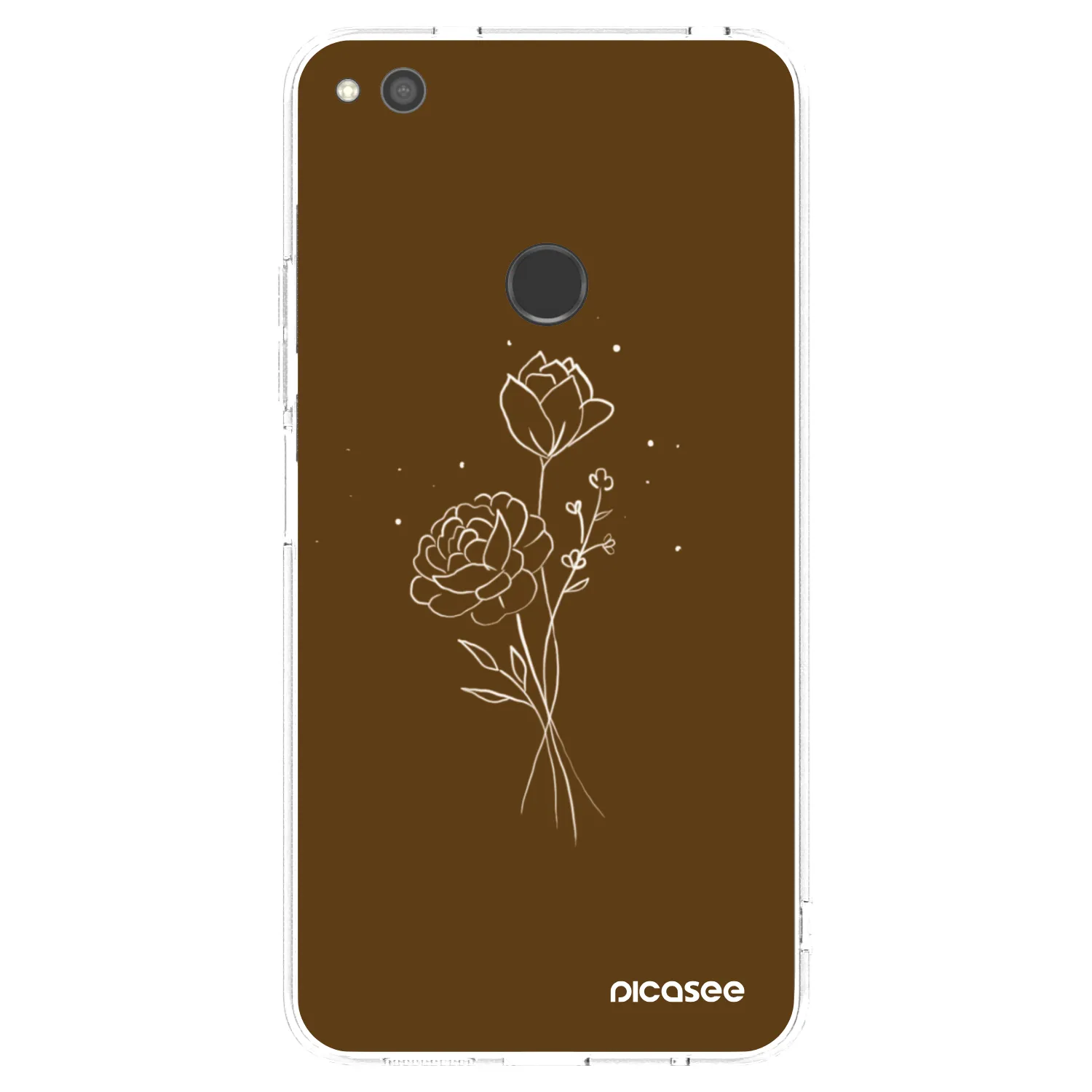 Picasee silikonski prozorni ovitek za Huawei P9 Lite 2017 - Brown flowers