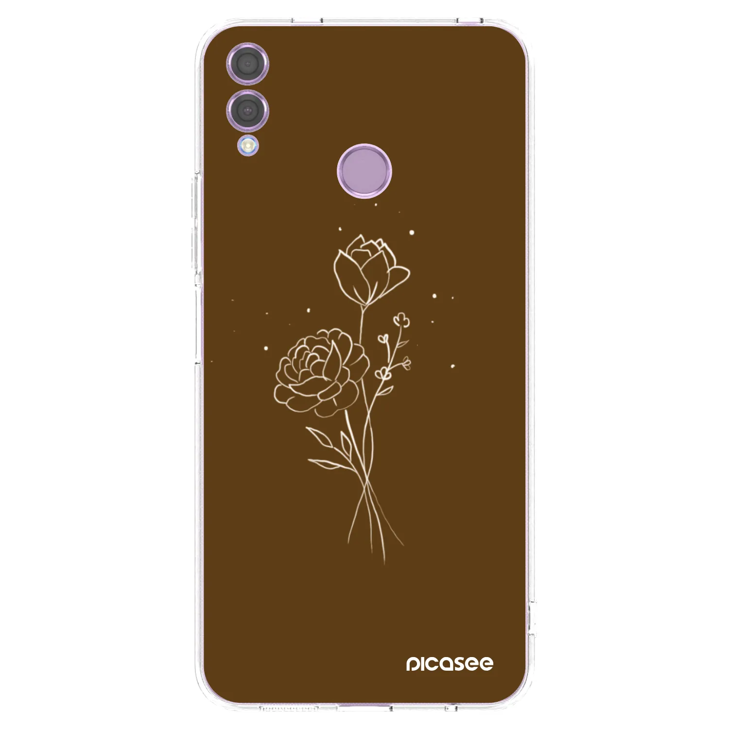 Picasee silikonski prozorni ovitek za Honor 8X - Brown flowers