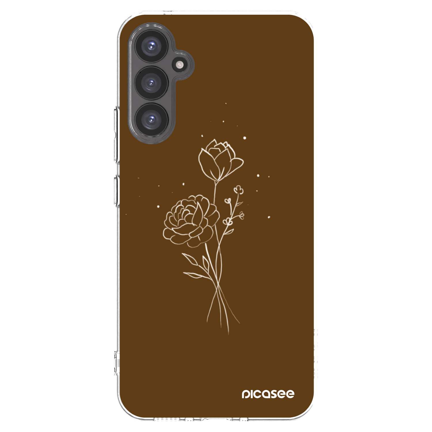 Picasee silikonski prozorni ovitek za Samsung Galaxy A34 5G A346B - Brown flowers