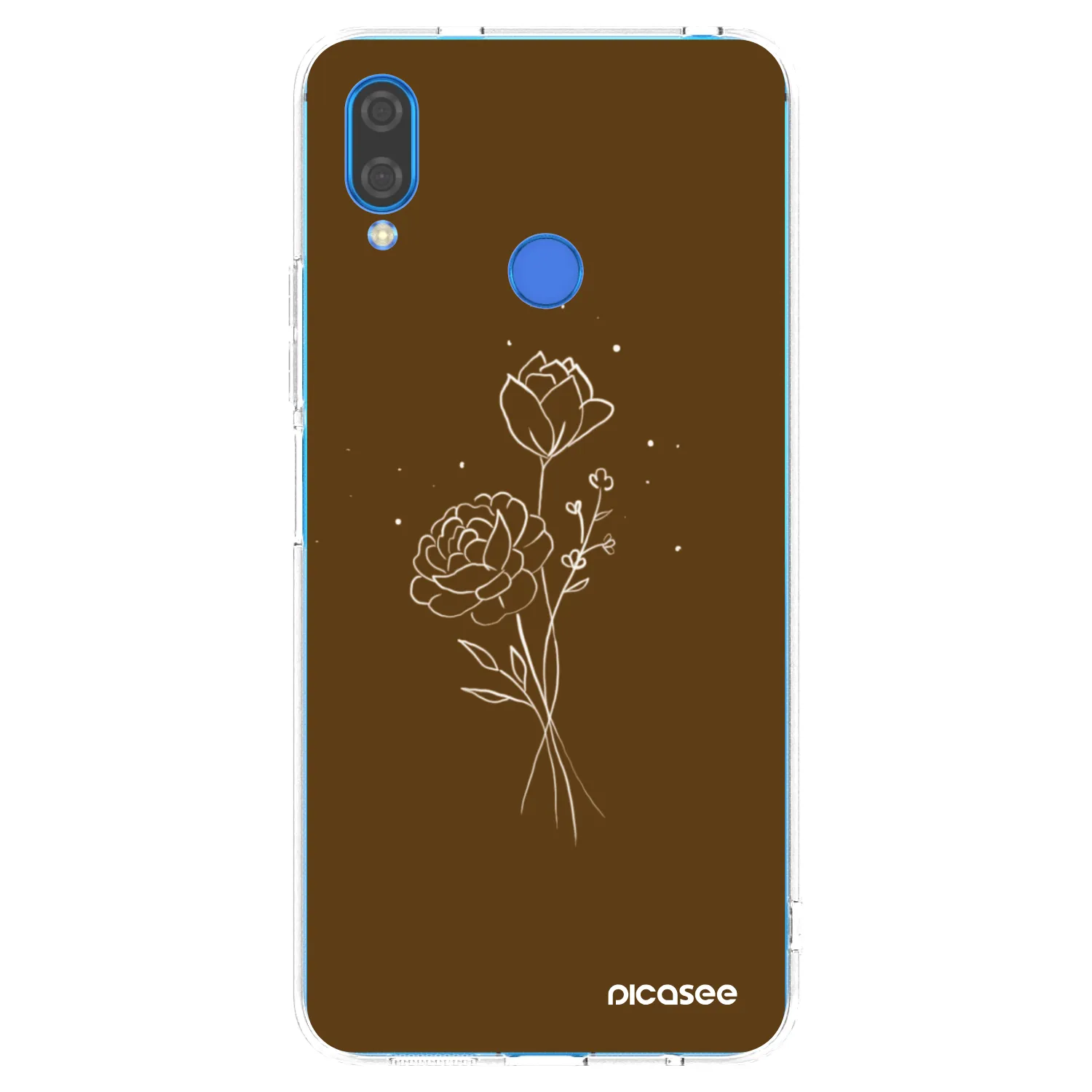 Picasee silikonski prozorni ovitek za Huawei Nova 3 - Brown flowers