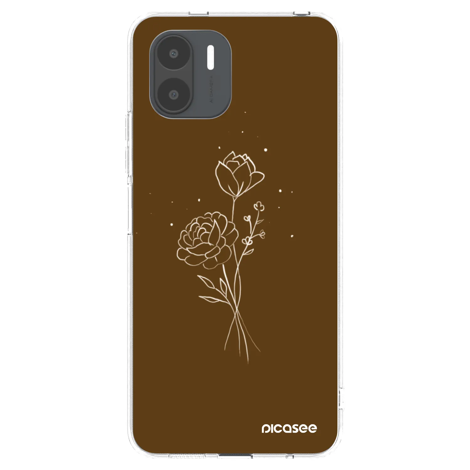 Picasee silikonski prozorni ovitek za Xiaomi Redmi A2 - Brown flowers