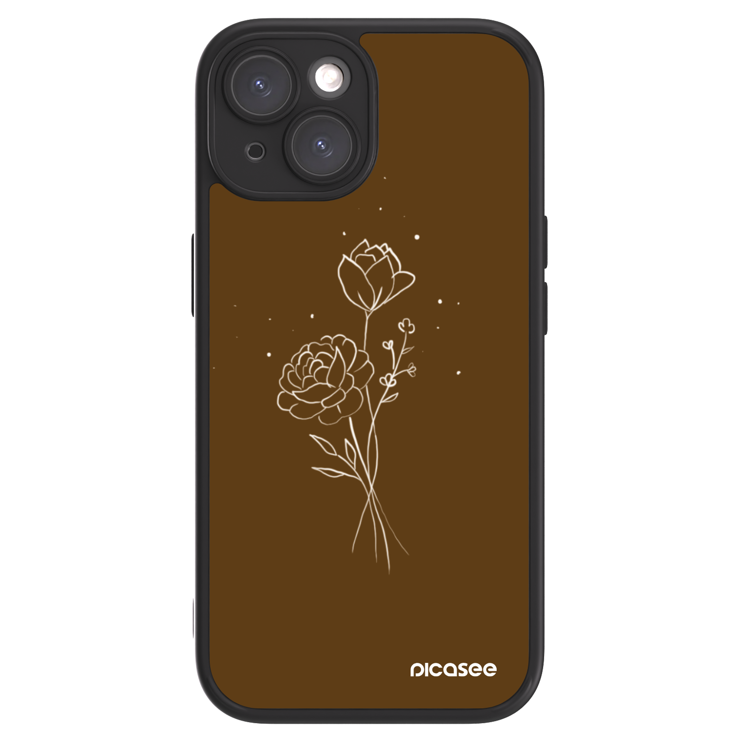 Picasee ULTIMATE CASE za Apple iPhone 15 - Brown flowers