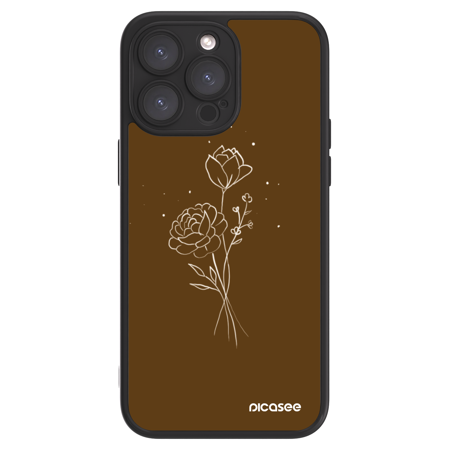 Picasee ULTIMATE CASE za Apple iPhone 15 Pro Max - Brown flowers